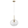Koule - NV 9236750 Závěsné svítidlo MAEVE čiré sklo bílý kabel mosazný zlatý kov E27 1x12W 230V IP20 bez žárovky - NOVA LUCE - foto 2