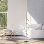 Stojací lampy - LD 19110-68 EMANDA LED stojací svítidlo černé mosaz stmívatelné šňůrový stmívač zakřivené 3000K - JUST LIGHT - foto 2