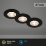 Kruhová - BRI 7044-035 LED vestavná svítidla, pr.9 cm, 3x LED, 5 W, 480 lm, černá - BRILONER - foto 2