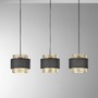 Dekorativní - FAN I-LOUNGE-S3 Závěsné svítidlo Lounge zlatá + černá konstrukce, 3 x E27, 85 x 200 cm - FANEUROPE - foto 2