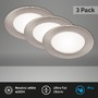 Kruhová - BRI 7115432 3ks sada LED vestavné svítidlo, pr. 12 cm, 7 W, matný nikl (starý kód: BRI 7115-432) - BRILONER - foto 2
