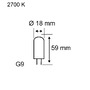 G9 - P 29234 Standard 230V LED G9 4,2W 2700K stmívatelné čirá - PAULMANN - foto 2