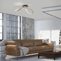 Dekorativní - LD 15405-68 OKTA LED stropní svítidlo černé mosaz do jídelny krokově stmívatelné 3000K - JUST LIGHT - foto 2