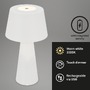 Na stůl - BRILO 7437016 LED nabíjecí stolní lampa pr.16,5 cm 3,5W 400lm bílé - BRILO - foto 2
