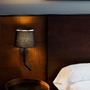Dekorativní - FARO 20303-93 SAVOY nástěnná lampa, černá, se čtecí lampičkou - FARO - foto 2