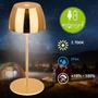 Stolní lampy dekorační - BRILO 7503017 LED nabíjecí stolní lampička Serina Mini, bezdrátová, 20cm, IP44, 2,5W, stmívatelné, dotykový vypínač, zlatá - BRILO - foto 2