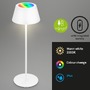 Na stůl - BRILO 7466016 LED RGB nabíjecí stolní lampa 38 cm 2,6W 200lm bílé - BRILO - foto 2