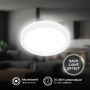 Kruhová - BRILO 3860416 Stropní LED svítidlo přisazené, Ø19 cm, 12W, 1400lm, 4000K neutrální bílá, Slim Case, bílé, Briloner - foto 2