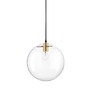 Koule - NV 9416925 Závěsné svítidlo MIRALE zlatý kov čiré sklo a černý PVC kabel E27 1x12W 230V IP20 bez žárovky - NOVA LUCE - foto 2