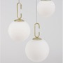 Vícečetná - NV 9695223 Závěsné svítidlo HOOK saténový zlatý kov a opálové bílé sklo LED 25.8W 230V 3000K IP20 - NOVA LUCE - foto 2