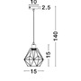 Kónická - NV 8801502 Závěsné svítidlo ISABELLA ocel mosaz zlatá a černý kabel, E27 1x12W - NOVA LUCE - foto 2