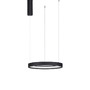 Kruhová - NV 9345612 Závěsné svítidlo PERRINE černý hliník a akryl LED 30W 230V 3000K IP20 stmívatelné - NOVA LUCE - foto 2