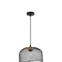Polokoule - NV 9555803 Závěsné svítidlo LYRON matný černý kov přírodní dřevo E27 1x12W 230V IP20 bez žárovky - NOVA LUCE - foto 2