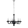 Dekorativní - FAN I-ALFIERE/8 NERO Závěsné svítidlo Alfiere, černé/chrom, 8 x E14, 74 x 178 cm - FANEUROPE - foto 2