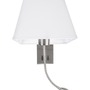 S ramenem - NV 8127402 Nástěnné svítidlo VALENCIA nikl satén hliník bílé stínidlo E27 1x40W LED 3W čtecí lampička / vypínač na těle - NOVA LUCE - foto 2