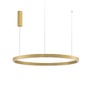 Kruhová - NV 9345669 Závěsné svítidlo ELOWEN broušený zlatý hliník a silikon LED 100W 3000K stmívatelné - NOVA LUCE - foto 2