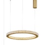 Kruhová - NV 9285610 Závěsné svítidlo FIORE antický zlatý mosazný hliník a akryl LED 60W 230V 3000K IP20 stmívatelné - NOVA LUCE - foto 2