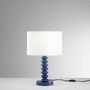 Stolní lampy dekorační - FAN I-SULTAN-L-BLU Stolní lampa Sultan (modrá + samet) kov + samet, 1 x E27, 15 W; lampa pr. 30 x 20 cm, konstrukce 30 x 30 x 45,5 cm - FANEUROPE - foto 2