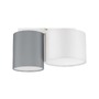 Dekorativní - NV 9555804 Stropní svítidlo BRYSON bílá kovovová základna bílé a šedé stínítko E27 2x12W 230V IP20 bez žárovky - NOVA LUCE - foto 2
