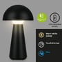 Na stůl - BRILO 7421015 LED nabíjecí stolní lampa 28 cm 2,6W 300lm černá - BRILO - foto 2