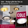 Koupelnová - P 98203 LED vestavné svítidlo 3-krokové-stmívatelné Cole Coin 6ks sada IP44 kruhové 88mm Coin 6x6W 230V stmívatelné 2700K stříbrná mat - PAULMANN - foto 2
