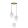 Vícečetná - NV 9092820 Závěsné svítidlo CHRYSI mosazný zlatý kov a bílé sklo s přechody G9 3x5W 230V IP20 bez žárovky - NOVA LUCE - foto 2