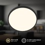 Kruhová - BRILO 3960015 BRILONER Nobre stropní svítidlo pr.24 cm - 10,5W, 1200lm, teplá bílá, LED, černé 3960015 - foto 2