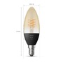 SmartHome Paul Neuhaus - PH 8719514302211 Hue Bluetooth LED White set 2ks filamentových žárovek Philips svíčka 8719514302211 E14 4,5W 300lm 2100K černé, stmívatelné - PHILIPS (929002479502) - foto 2