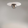 Kruhová - M MOD270CL-01B Stropní svítidlo Glassy E27 60W černá kouřové sklo kov - MAYTONI - foto 2