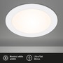 Kruhová - BRI 7051-016 LED vestavné svítidlo, pr. 17 cm, LED modul, 12W, 1200 lm, bílé - BRILONER - foto 2