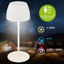 Stolní lampy dekorační - BRILO 7503016 LED nabíjecí stolní lampička Serina Mini, bezdrátová, 20cm, IP44, 2,5W, stmívatelné, dotykový vypínač, bílé - BRILO - foto 2
