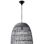Polokoule - NV 9586671 Závěsné svítidlo DESTIN železo a ratan, šedá barva E27 1x12W IP20 bez žárovky - NOVA LUCE - foto 2