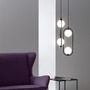 Koule - M MOD013PL-02B Závěsné svítidlo Ring 2xG9 50W bílá/černá kov sklo - MAYTONI - foto 2
