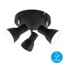 Bodová - BRI 2860-035 Bodové svítidlo pr. 21 cm 3x E14 25W černá - BRILONER - foto 2