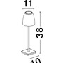 Na baterie - NV 9223998 Venkovní stolní lampa COLT olivově zelený litý hliník a akryl LED 2W 3000K IP54 62st. 5V DC vypínač na těle USB kabel stmívatelné - NOVA LUCE - foto 2
