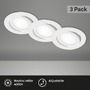 Kruhová - BRI 7114436 3ks sada LED vestavné svítidlo, pr. 10,6 cm, 7 W, bílé (starý kód: BRI 7114-436) - BRILONER - foto 2