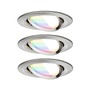 Kruhová - P 92434 LED vestavné svítidlo Nova Coin kruhové 84mm 50° RGBW+ 3x6W 230V kov kartáčovaný hliník - PAULMANN - foto 2
