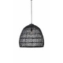 Polokoule - NV 9586691 Závěsné svítidlo DESTIN železo a ratan, černá barva E27 1x12W IP20 bez žárovky - NOVA LUCE - foto 2