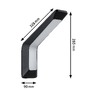 Nástěnná - P 94857 LED venkovní nástěnné svítidlo Merano pohybové čidlo HF senzor IP44 90x328mm 3000K 14W 230V antracit hliník - PAULMANN - foto 2