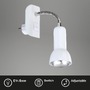 S ramenem - BRI 2739-016P Flexibilní svítidlo do zásuvky 22 cm 1x E14 25W bílé - BRILONER - foto 2
