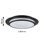 Kruhová - P 96785 LED stropní svítidlo 3-krokové-stmívatelné Egron 2700K 230V 16W stmívatelné černá mat - PAULMANN - foto 2