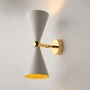 Nepřímé osvětlení - M MOD108WL-02WG Nástěnné svítidlo Vesper 2x40W bílá/zlatá kov designové - MAYTONI - foto 2