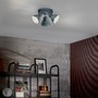 Bodová - FAN I-CUBA-PL3 Stropní svítidlo Cuba, šedé/bílé, 3 x E14, 40,5 x 15 cm - FANEUROPE - foto 2