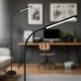 Stojací lampy - BRILO 1660015 Mura stojanová lampa - 6W, 600lm, LED, stmívatelné, dotykový vypínač, nastavitelné, černá - BRILO - foto 2