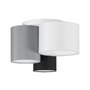 Dekorativní - NV 9555805 Stropní svítidlo BRYSON bílá kovovová základna bílé, černé a šedé stínítko E27 3x12W 230V IP20 bez žárovky - NOVA LUCE - foto 2
