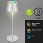 Na stůl - BRILO 7466018 LED RGB nabíjecí stolní lampa 38 cm 2W 200lm chrom - BRILO - foto 2