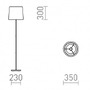 Stojací lampy - RED R14078 NYC/CONNY 35 stojanová Monaco petrolejová/stříbrné PVC/chrom 230V E27 11W - RED - DESIGN RENDL - foto 2