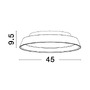 Kruhová - NV 9081260 Stropní svítidlo VELA bílá zvenku kávová hnědá uvnitř hliník a akryl LED 30W 230V CRI 80 3000K IP20 stmívatelné - NOVA LUCE - foto 2