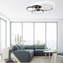 Kruhová - LD 14549-18 PAPILON LED stropní svítidlo kruhové s 6ti kruhy, černá, hliník, teplá bílá 3000K - LEUCHTEN DIREKT / JUST LIGHT - foto 2
