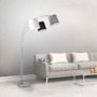 Stojací lampy - LD 15461-55 MELVIN Stojací svítidlo v barvě oceli s tříbarevným látkovým stínítkem v moderním designu - LEUCHTEN DIREKT / JUST LIGHT - foto 2